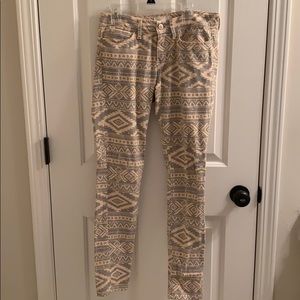 Orange and Gray printed pants